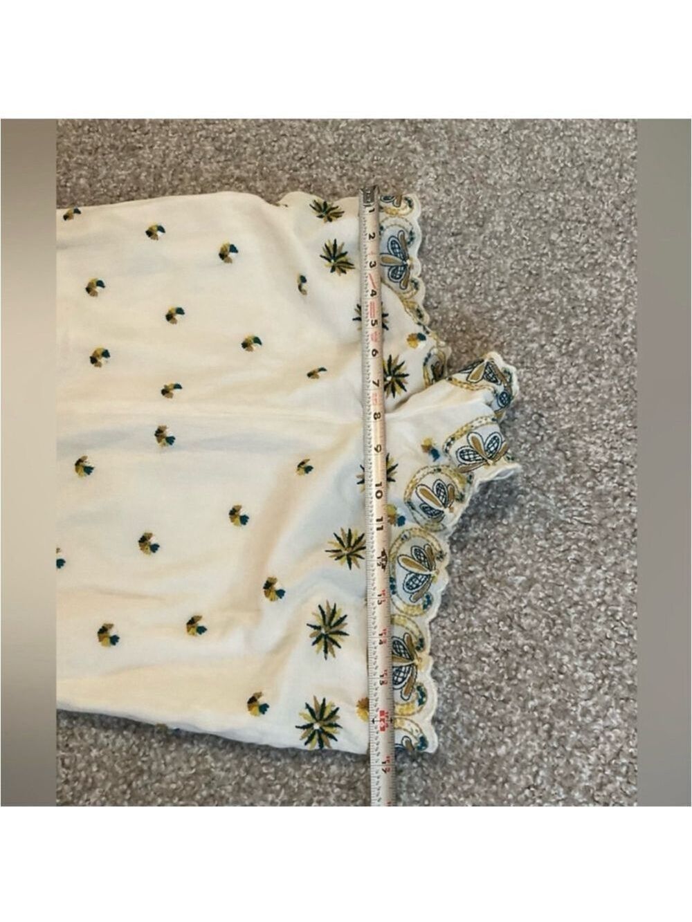 Free People Ivory Margarita Embroidered Romper Jumper Medium NWT - Picture 11 of 13